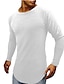 tanie Męskie koszulki casual-Męskie Podkoszulek Koszulka z długim rękawem Równina Półgolf Codzienny Święto Długi rękaw Odzież Moda Lekki Mięsień Duży i wysoki
