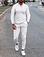 cheap Men&#039;s Tracksuits-Men&#039;s Tracksuit Sweatsuit Sports &amp; Outdoor Clothing Apparel Hoodies Sweatshirts  Black (long sleeve) White (long sleeve)