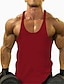 cheap Gym Tank Tops-Men&#039;s Vest Top Tank Top Vest Shirt Sleeveless Solid Colored Round Neck Sports Gym Clothing Clothes Muscle White Black Royal Blue