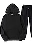 cheap Women&#039;s Sportswear-Women&#039;s Hoodie Tracksuit Pants Sets Solid Color Drawstring Valentine&#039;s Day Sports Outdoor Casual Basic Long Sleeve Hooded Black Fall &amp; Winter