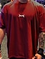 abordables Camiseta gráfica para hombres-Letra butz Negro Blanco Rojo Camiseta Tee Hombre Gráfico Algodón Camisa Músculo Grande y alto Camisa Manga Corta Camiseta cómoda Casual Ropa de diseñador de moda S M L XL XXL