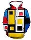 cheap Men&#039;s Pullover Hoodies-Men&#039;s Unisex Hoodie Pullover Hoodie Sweatshirt Yellow Red Blue Purple Green Hooded Color Block Graphic Prints Print Daily Sports 3D Print Designer Casual Big and Tall Spring &amp;  Fall Clothing Apparel