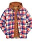 cheap Men&#039;s Jackets &amp; Coats-Men&#039;s Jacket Street Daily Going out Fall Winter Regular Coat Zipper Buttoned Front Hoodie Regular Fit Warm Multi layer Breathable Casual Streetwear Jacket Long Sleeve Plaid / Check Quilted Full Zip