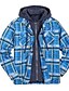 cheap Men&#039;s Jackets &amp; Coats-Men&#039;s Jacket Street Daily Going out Fall Winter Regular Coat Zipper Buttoned Front Hoodie Regular Fit Warm Multi layer Breathable Casual Streetwear Jacket Long Sleeve Plaid / Check Quilted Full Zip