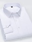 billige Kjoleskjorter for menn-Herre Dresskjorter Skjorte med knapper Skjorte med krage Svart Hvit Gul Langermet Grafiske trykk Aftæpning Alle årstider Bryllup Arbeid Klær