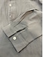 cheap Men&#039;s Casual Shirts-Men&#039;s Linen Shirt Plain V Neck Daily Going out Long Sleeve Tops Designer Business Elegant Fashion White Black Gray