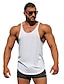 cheap Tank Tops-Men&#039;s T shirt Tee Tank Top Vest Top Undershirt Sleeveless Shirt Plain Crew Neck Casual Holiday Sleeveless Clothing Apparel Cotton Sports Fashion Lightweight Muscle