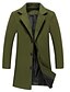 cheap Men&#039;s Jackets &amp; Coats-Men&#039;s Winter Coat Overcoat Trench Coat Long Work Causal Black khaki Dark Gray