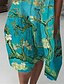 cheap Print Dresses-Women&#039;s Casual Sweater Dress Midi Sweater Dress Green Short Sleeve Floral Pocket Spring Summer Crew Neck Stylish Weekend Loose Fit 2023 S M L XL XXL 3XL