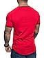 ieftine Tricouri casual pentru bărbați-Bărbați Tricou Manșon scurt Culoare solidă Stil Nautic Trifoi Alb Negru Roșu-aprins Casual Zilnic Îmbrăcăminte Sport Îmbrăcăminte sportivă Muşchi / Vară / Vară