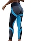 voordelige Yoga leggings en panty&#039;s-Dames Leggings blauw Paars Geel Medium Taille Sport Streetwear Uitgaan Club Afdrukken Micro-elastisch Enkellengte Comfort Honingraat S M L XL / Grote maten / Slank