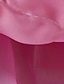 levne Šaty-Děti Málo Dívčí Šaty Jednobarevné Áčkové šaty Zvláštní příležitosti Plisé Bílá Světlá růžová Rubínově červená Asymetrické Bez rukávů Princeznovské Roztomilý Šaty Podzim Léto Běžný 3-12 let