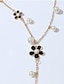 cheap Necklaces &amp; pendants-Women&#039;s necklace Chic &amp; Modern Street Flower Necklaces / Black / White / Fall / Winter / Spring