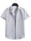 cheap Men-Men&#039;s T-shirt Sleeve Basic Shirt Collar Standard Summer Wine Red White Black