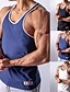 cheap Running &amp; Jogging Clothing-Men&#039;s Sleeveless Running Tank Top Running Singlet Workout Tank Top Stripe-Trim Athletic Athleisure Breathable Quick Dry Soft Cotton Fitness Performance Active Training Jogging Bodybuilding Sportswear