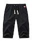 cheap Men-Men&#039;s Capri shorts Basic Medium Spring &amp; Summer Green Black Gray Navy Blue
