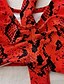 cheap Bikini Sets-Women&#039;s Swimwear Bikini 2 Piece Plus Size Swimsuit Hole Red V Wire Padded Bathing Suits Vacation Sexy New / Modern / Padded Bras