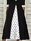 cheap Print Dresses-Women&#039;s Casual Dress Swing Dress Polka Dot Dress Midi Dress Black Yellow 3/4 Length Sleeve Polka Dot Patchwork Summer Spring V Neck Fashion Vacation 2023 S M L XL XXL 3XL