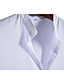 voordelige heren overhemd met knopen-Voor heren Overhemd Overhemd met knopen Zomer overhemd Zilver Zwart Wit Wijn Marineblauw Korte mouw Effen Opstaand Buiten Straat Button-omlaag Kleding Modieus Casual Ademend Comfortabel