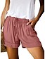 cheap Shorts-Women&#039;s Basic Casual Wide Leg Baggy Pocket Shorts Short Pants Micro-elastic Daily Holiday Cotton Blend Simple Mid Waist Lightweight Outdoor Light Blue Wine Red Pink ArmyGreen Orange &amp; Red (Orange) S