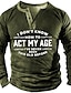 cheap Graphic Sweatshirts-Men&#039;s Sweatshirt Pullover Print Designer Basic Casual Graphic Letter Graphic Prints Black Army Green Blue Brown Print V Neck Sports &amp; Outdoor Casual Daily Long Sleeve Clothing Clothes Regular Fit