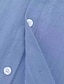 preiswerte Baumwoll-Leinenhemd-Herren Guayabera Hemd leinenhemd Sommerhemd Strandhemd Schwarz Weiß Leicht Blau Kurzarm Glatt Umlegekragen Sommer Outdoor Strasse Bekleidung Button-Down