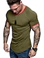 cheap Men&#039;s Casual T-shirts-Men&#039;s T shirt Tee Solid Color Crew Neck Casual Daily Short Sleeve Tops Sportswear Muscle Sports Green White Black / Summer / Summer