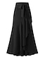 cheap Women&#039;s Skirts-Women&#039;s Sexy Flamenco Trumpet / Mermaid Skirts Party Date Solid Colored Ruffle Green Black Wine S M L / Asymmetrical / Slim