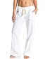 cheap Women&#039;s Clothing-women&#039;s high waist wide leg pants soft  breathable embroidered cotton linen casual pants