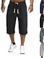 cheap Men-Men&#039;s Capri shorts Basic Medium Spring &amp; Summer Green Black Gray Navy Blue
