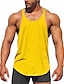 cheap Tank Tops-Men&#039;s Tank Top Vest Top Undershirt Sleeveless Shirt Graphic Plain Round Neck Plus Size Sports Gym Sleeveless Clothing Apparel Cotton Muscle