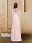 cheap Evening Dresses-A-Line Empire Cute Prom Formal Evening Dress Jewel Neck Backless 3/4 Length Sleeve Asymmetrical Chiffon with Pleats Appliques 2022