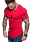 cheap Men&#039;s Casual T-shirts-Men&#039;s T shirt Tee Solid Color Crew Neck Green Red White Black Casual Daily Clothing Apparel Sports Sportswear Muscle / Summer / Short Sleeve / Summer / Short Sleeve