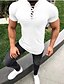 cheap Men&#039;s Clothing-men&#039;s short-sleeved solid color st-up collar keyhole t-shirt hot style 701 multi-color multi-code
