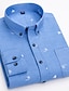 billiga oxfordskjortor för män-Herr Skjorta Button Down skjorta Skjorta med krage Oxford skjorta Svartvit Havsblått Ljusgrön Långärmad Skotsk pläd Nedvikt Alla årstider Bröllop Ledigt Kläder krage skjortor