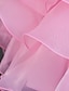 Χαμηλού Κόστους Φορέματα-Παιδιά Λίγο Κοριτσίστικα Φόρεμα Μονόχρωμο Φόρεμα σε γραμμή Α Ειδική Περίσταση Πλισέ Λευκό Ανθισμένο Ροζ Ρουμπίνι Ασύμμετρο Αμάνικο Πριγκίπισσα χαριτωμένο στυλ Φορέματα Φθινόπωρο Καλοκαίρι Κανονικό