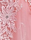 billige Kjoler-barn jentekjole blomster ensfarget en linje kjole ytelse bryllupsfest ruched mesh rosa lys blå hvit maxi ermeløse søte prinsessekjoler sommer høst normal passform 3-12 år