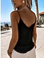 cheap Tank Tops &amp; Camis-Women&#039;s Shirt Tank Top Camisole Going Out Tops Plain Party Daily Weekend Black Sleeveless Streetwear Casual V Neck