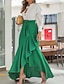 cheap Midi Skirts-Women&#039;s Mermaid Christmas Skirts Wine Black Green Skirts Ruffle Asymmetric Hem Vintage Elegant Office Party Street S M L