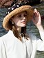 זול כובע מסיבות-כובעים סיב טבעי כובע קש קזו&#039;אל קוקטייל רויאל אסטקוט רטרו רומנטי קלסי עם רצועות כיסוי ראש כיסוי ראש