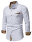 preiswerte Businesshemden für Herren-Herren Oberhemd Knopfhemd Kragenhemd Schwarz Weiß Marineblau Langarm Leopard Ganzjährig Hochzeit Täglich Bekleidung