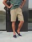 cheap Linen Shorts-Men&#039;s Shorts Bermuda shorts Linen Shorts Pocket Drawstring Solid Color Comfort Breathable Knee Length Daily Beach Linen / Cotton Blend Streetwear Casual / Sporty Black Light Green Micro-elastic