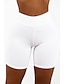 voordelige Shorts voor dames-Dames Korte broek Normaal Melkvezel Effen Kleur Zwart Wit Training Medium Taille Korte Dagelijks Weekend Lente zomer
