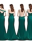 cheap Bridesmaid Dresses-A-Line Bridesmaid Dress Off Shoulder Sleeveless Sexy Sweep / Brush Train Charmeuse with Split Front 2023