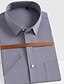 cheap Men&#039;s Dress Shirts-Men&#039;s Shirt Dress Shirt Solid Colored Button Down Collar Wine White Black Gray Purple Short Sleeve Daily Weekend Slim Tops / Summer / Summer