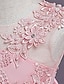 billiga Klänningar-barn flickor blommig enfärgad en linje klänning prestanda bröllopsfest ruched mesh rosa ljusblå vit maxi ärmlös söta prinsessklänningar sommar höst normal passform 3-12 år