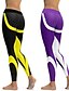 cheap Yoga Leggings &amp; Tights-Women&#039;s Leggings Blue Purple Yellow Mid Waist Sports Streetwear Going out Club Print Micro-elastic Ankle-Length Comfort Honeycomb S M L XL / Plus Size / Slim