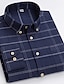 cheap Men&#039;s Oxford Shirts-Men&#039;s Dress Shirt Button Down Shirt Collared Shirt Oxford Shirt A B F Long Sleeve Tartan All Seasons Wedding Casual Clothing Apparel
