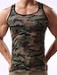 cheap Tank Tops-Men&#039;s Tank Top Shirt Vest Top Undershirt Sleeveless Shirt Camo / Camouflage U Neck Daily Sports Sleeveless Print Clothing Apparel Active Muscle