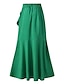 cheap Midi Skirts-Women&#039;s Mermaid Christmas Skirts Wine Black Green Skirts Ruffle Asymmetric Hem Vintage Elegant Office Party Street S M L